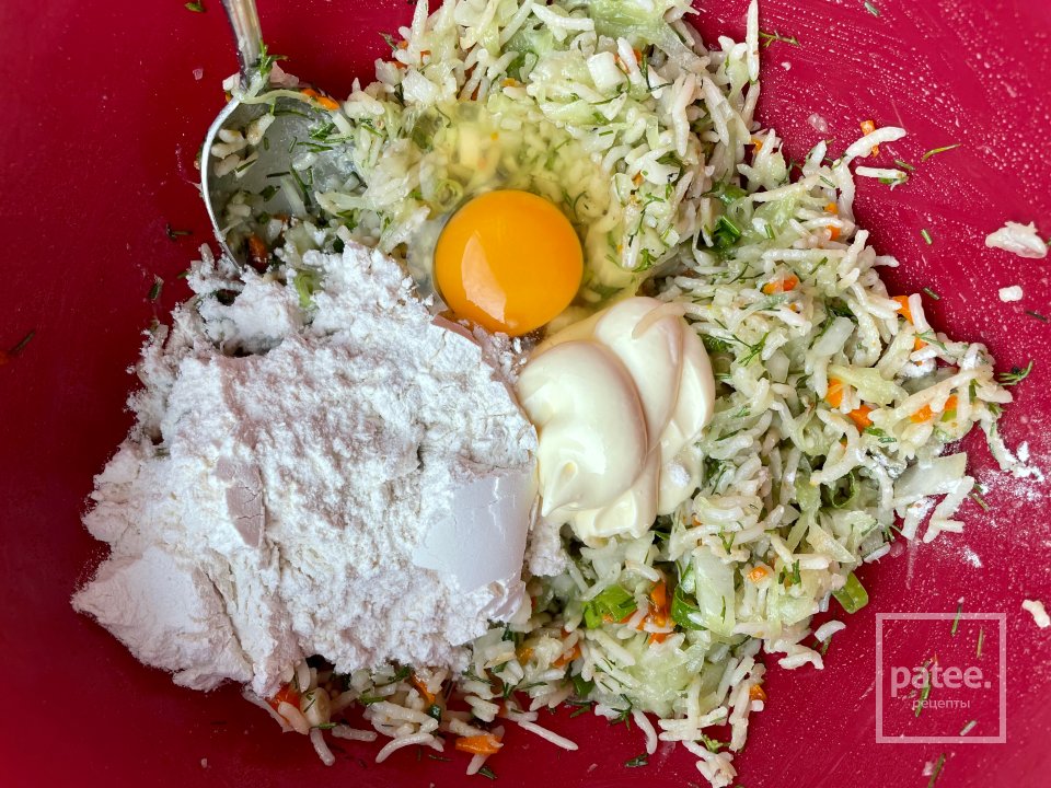 Кабачковые оладьи с рисом. - Шаг 5