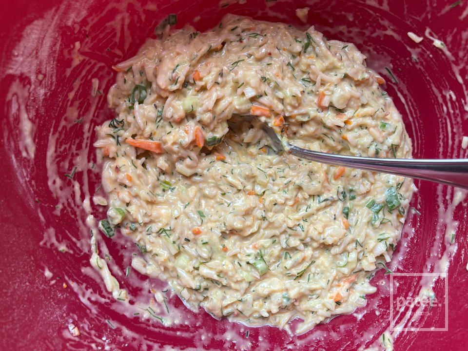 Кабачковые оладьи с рисом. - Шаг 6