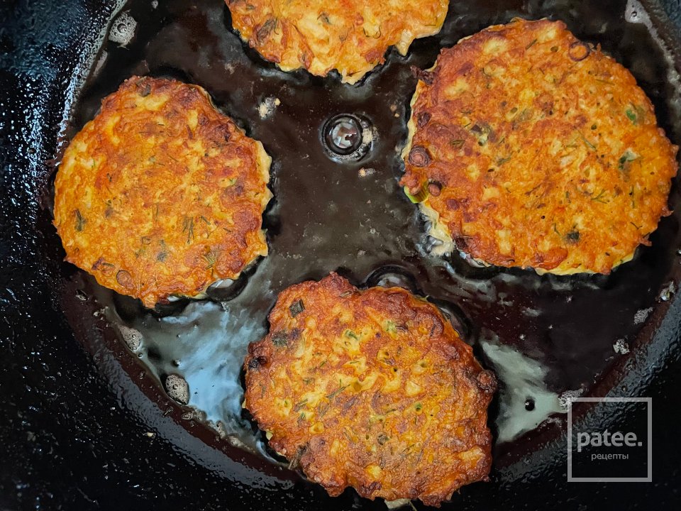 Кабачковые оладьи с рисом. - Шаг 8