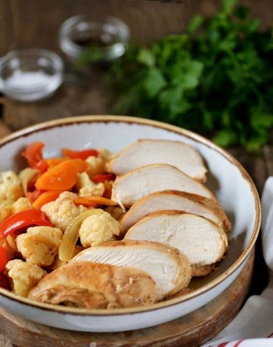 Куриная грудка с овощами в рукаве в духовке 🍗 - Шаг 8