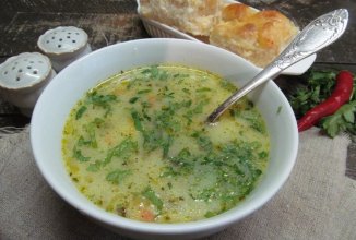 Овощной суп с соленым огурцом 🍲