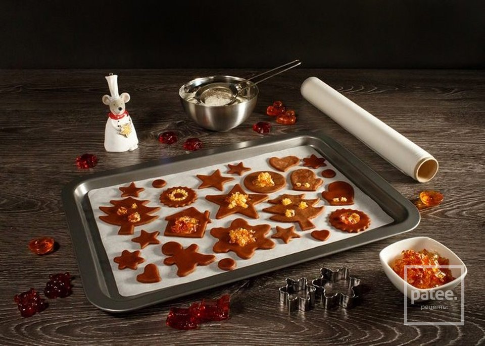 Корично-гвоздичное печенье с леденцовыми &laquo;окошками&raquo; - Шаг 16