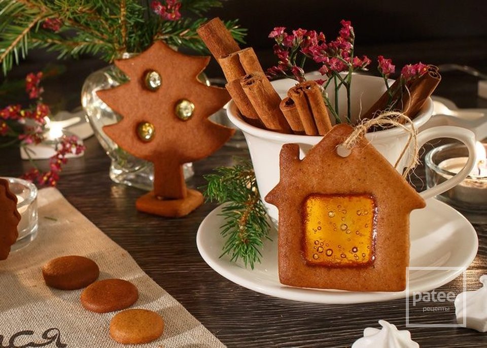 Корично-гвоздичное печенье с леденцовыми &laquo;окошками&raquo; - Шаг 18