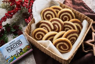 Двухцветные печенья-спиральки