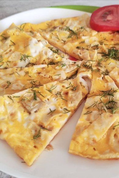 Яичница с сыром на лаваше 🍳 - Шаг 1