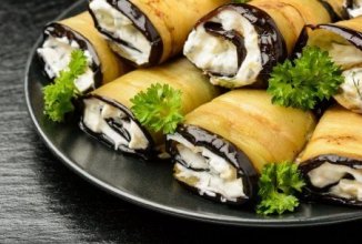 Закуска из баклажанов с сыром и чесноком 🍆