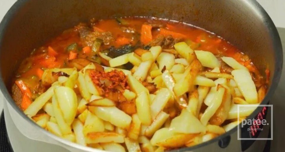 Азу- по татарски. - Шаг 1