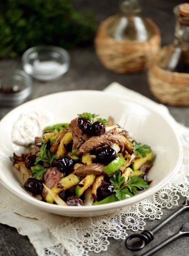 Теплый салат с говядиной и баклажанами 🥗 - Шаг 8