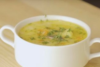 Сливочный суп с куриными сердечками