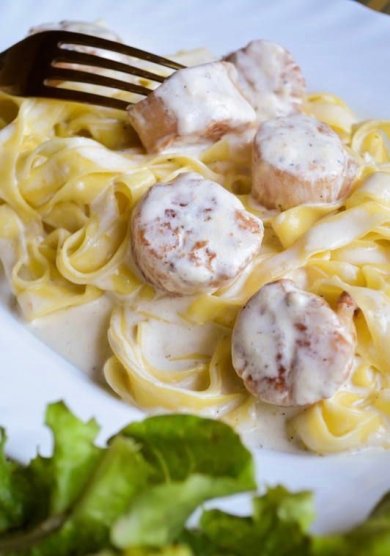 Паста с морскими гребешками 🍝