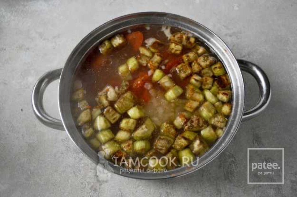 Армянский суп из баклажанов с помидорами 🍲 - Шаг 8