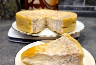 Чизкейк с яблоками на сухом сидре