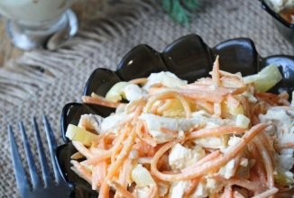 Салат с корейской морковью, курицей и болгарским перцем 🥗