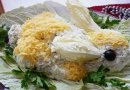 Салат  кролик Беляк.