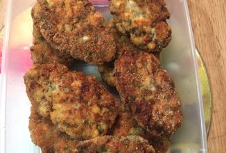 Рубленые котлеты с грибами и филе