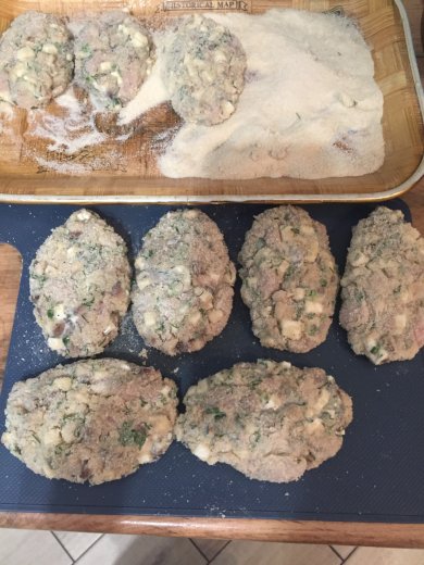 Рубленые котлеты с грибами и филе - Шаг 7