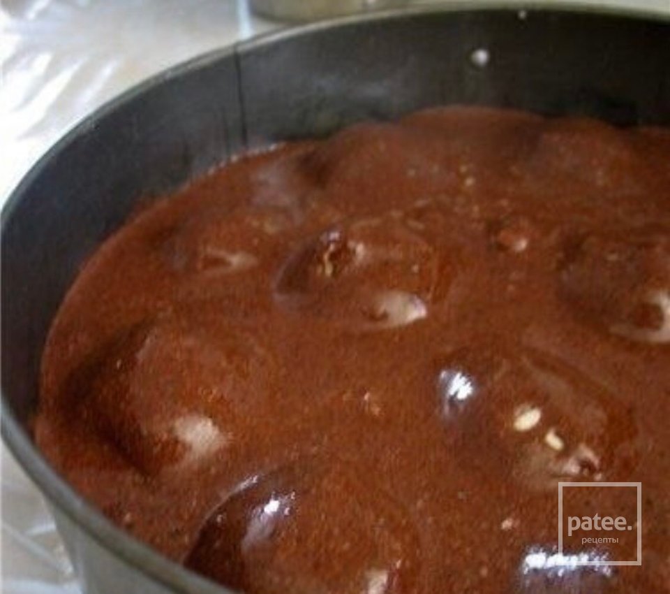 Шоколадный пирог с творожными шариками. - Шаг 2