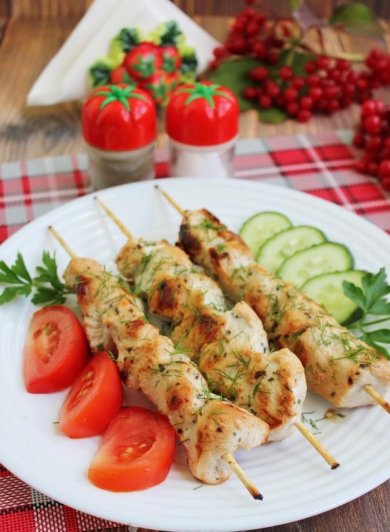 Шашлык из индейки на сковороде 🍗