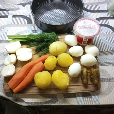 Салат Мимоза с куриный копчёной грудки - Шаг 2