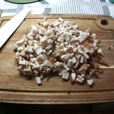 Салат Мимоза с куриный копчёной грудки - Шаг 5