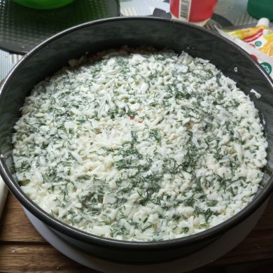 Салат Мимоза с куриный копчёной грудки - Шаг 15