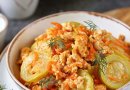 Тушеные кабачки с фаршем в духовке 👍🏼