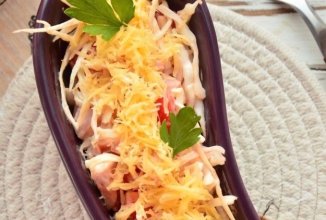 Салат с капустой и ветчиной 🥗