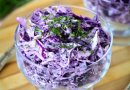 Салат из красной капусты с чесноком 🥗