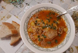 Харчо с курицей.