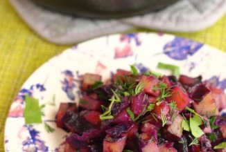 Тушеная картошка с красной капустой 🥔