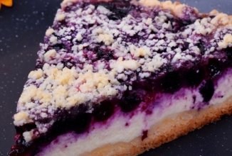 Пирог с черникой и творогом 🍰