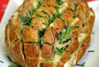 Сырный хлеб с грибами 🍞