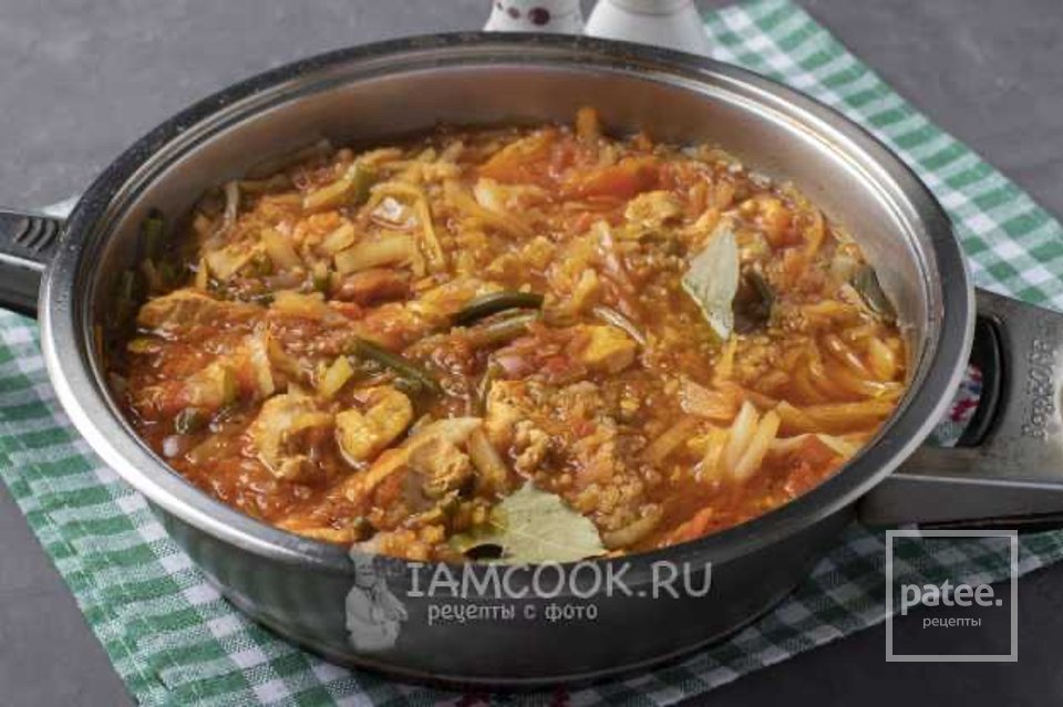 Булгур с индейкой и овощами (на сковороде) 👍🏼 - Шаг 9