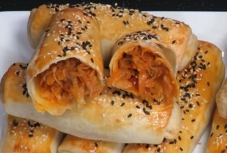Пирожки-трубочки с капустой 🥧