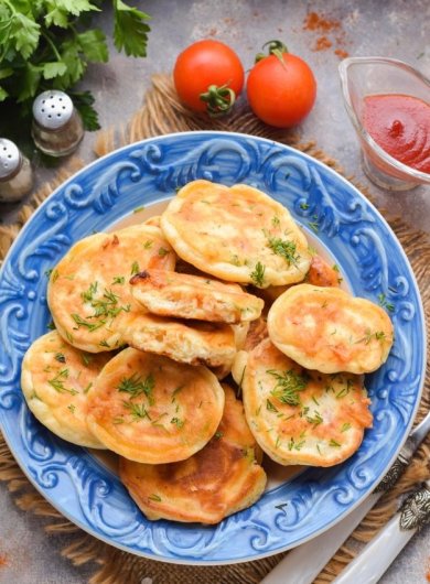 Оладьи с помидорами и сыром 👍🏼