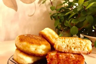 Оладьи на кефире пышные