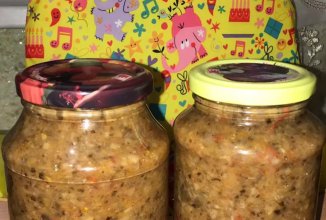 Икра из опят и помидор