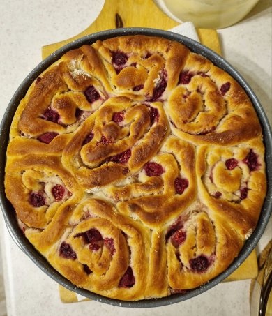 Булочки с малиной - Шаг 2