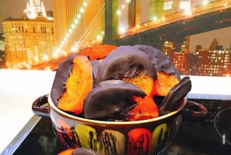 Карамельные мандарины в шоколаде