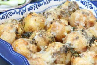 Запеченный молодой картофель с сыром сулугуни 🥔