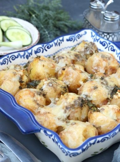 Запеченный молодой картофель с сыром сулугуни 🥔 - Шаг 8