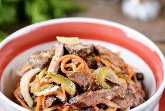 Салат «Зимушка» с печенью и корейской морковью 🥗