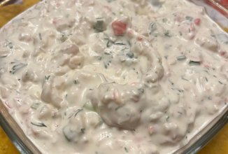 Кремовый дип из крабового мяса с лимонной цедрой