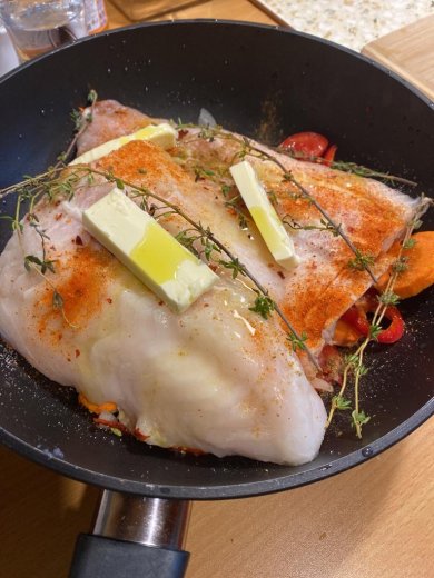 Треска на овощной подушке - Шаг 1