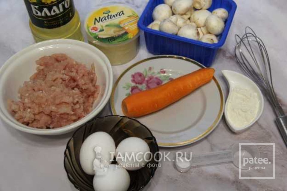 Сырный рулет с фаршем и грибами 👍🏼 - Шаг 1
