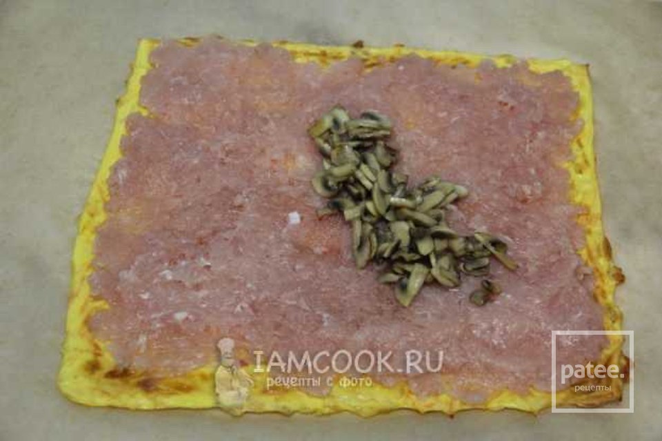 Сырный рулет с фаршем и грибами 👍🏼 - Шаг 11