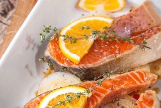 Форель, запеченная в апельсиновом маринаде 🐟