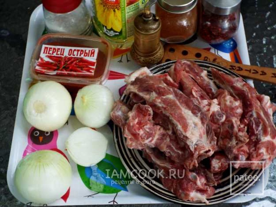 Свиные ребрышки в казане на костре 🍖 - Шаг 1