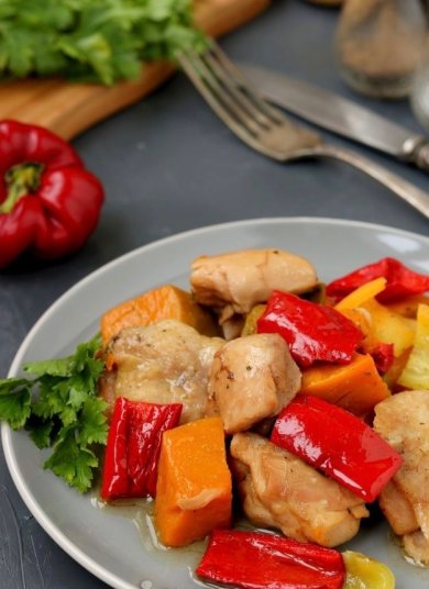 Курица с овощами в соусе терияки 🍗