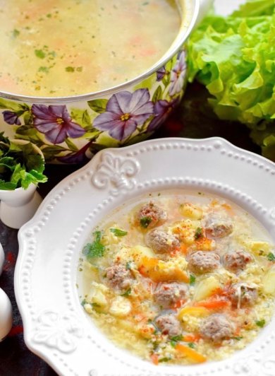 Суп с пшеном и фрикадельками🍲 - Шаг 10